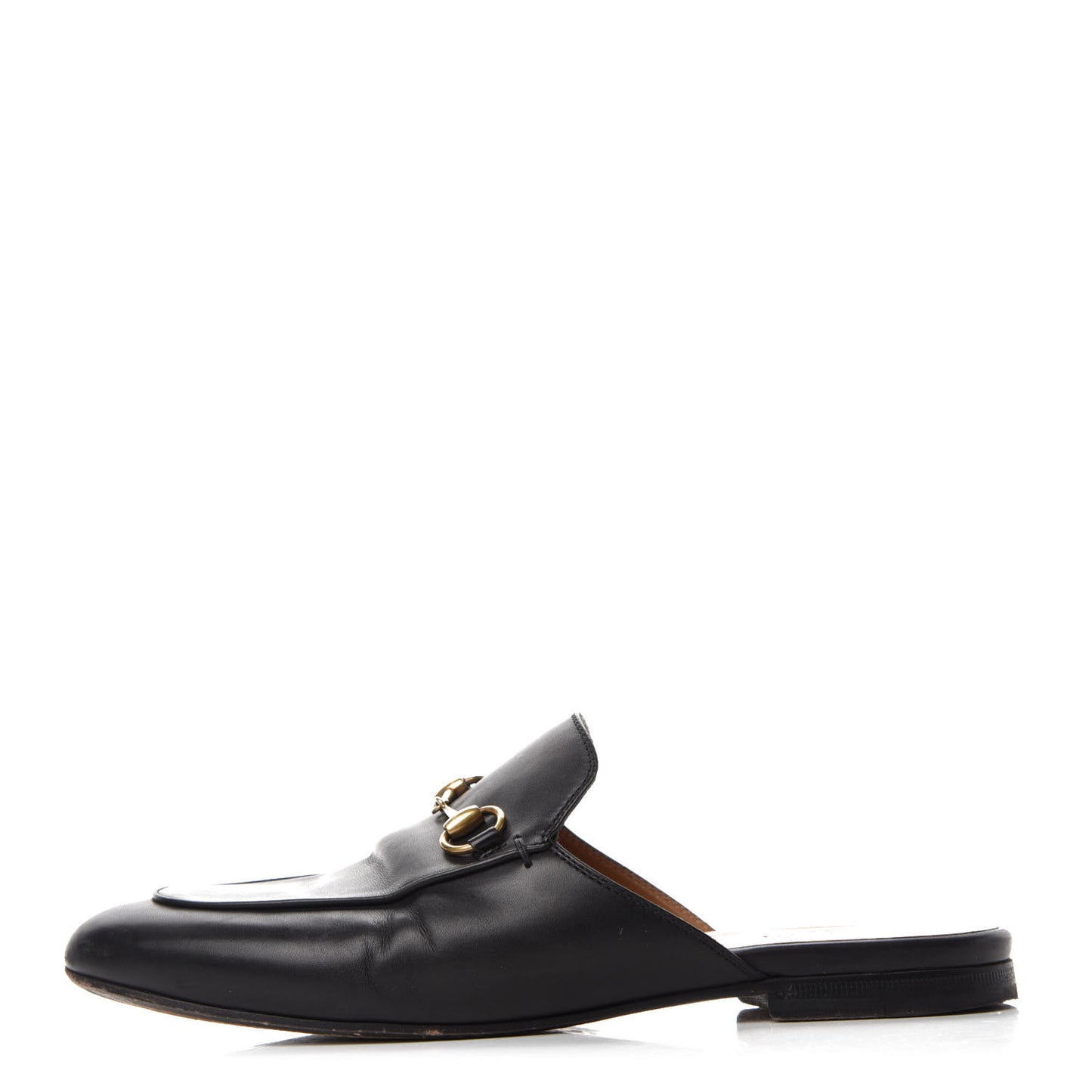 Calfskin Womens Princetown Slippers 38 Black