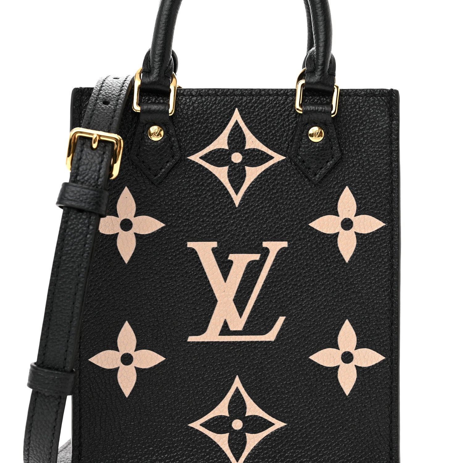 Louis Vuitton Empreinte Monogram Giant Petit Sac Plat Black Beige 7 of 9