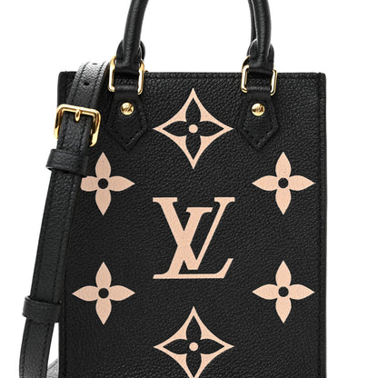 Louis Vuitton Empreinte Monogram Giant Petit Sac Plat Black Beige 7 of 9