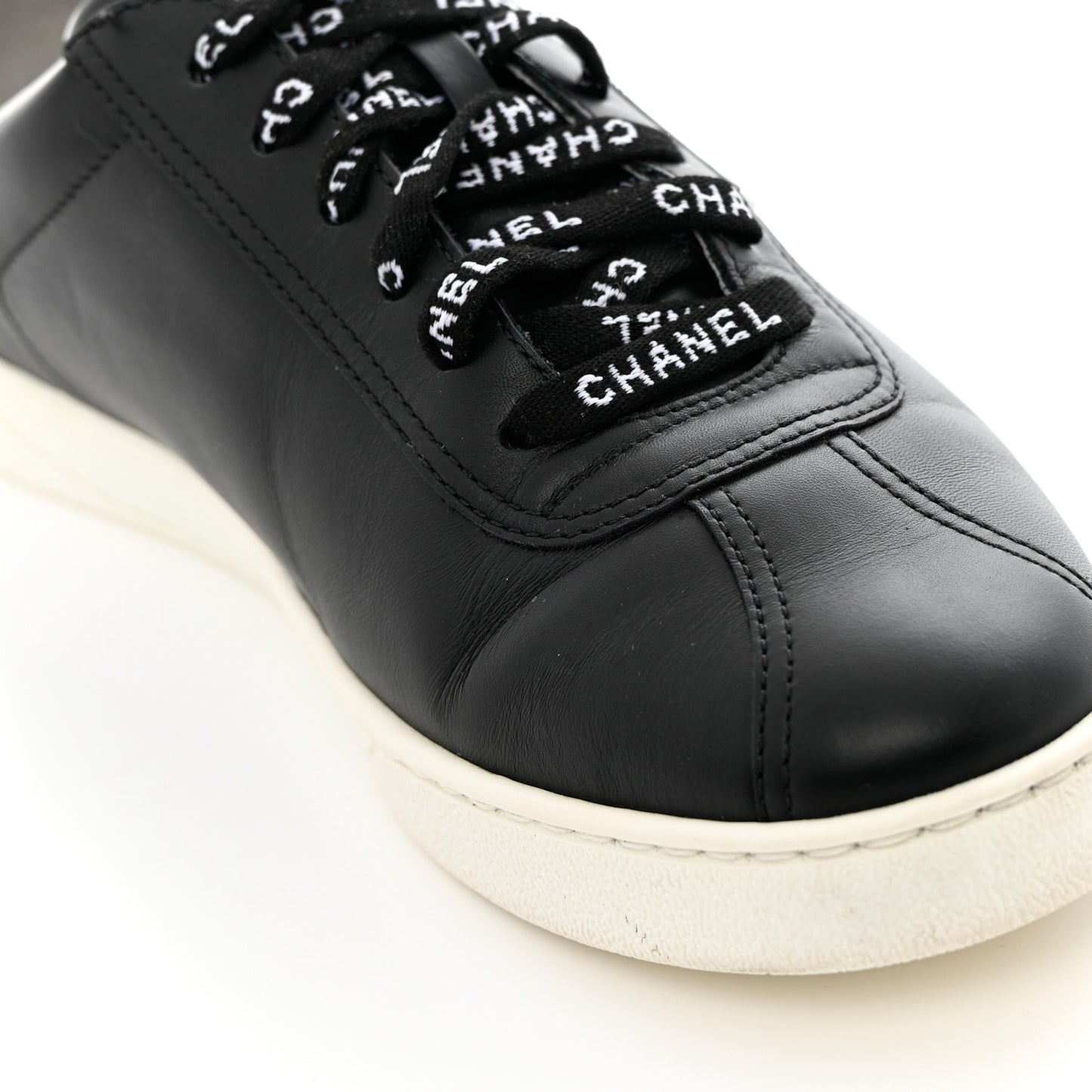 Calfskin CC Womens Sneakers 38 Black