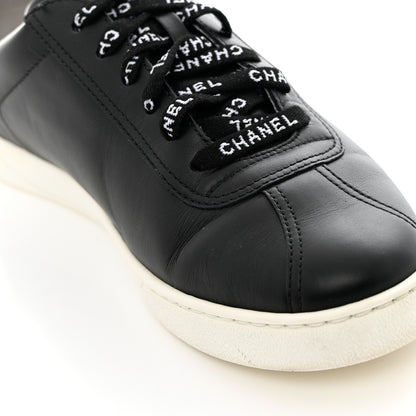 Chanel Calfskin CC Womens Sneakers 38 Black 12 of 14