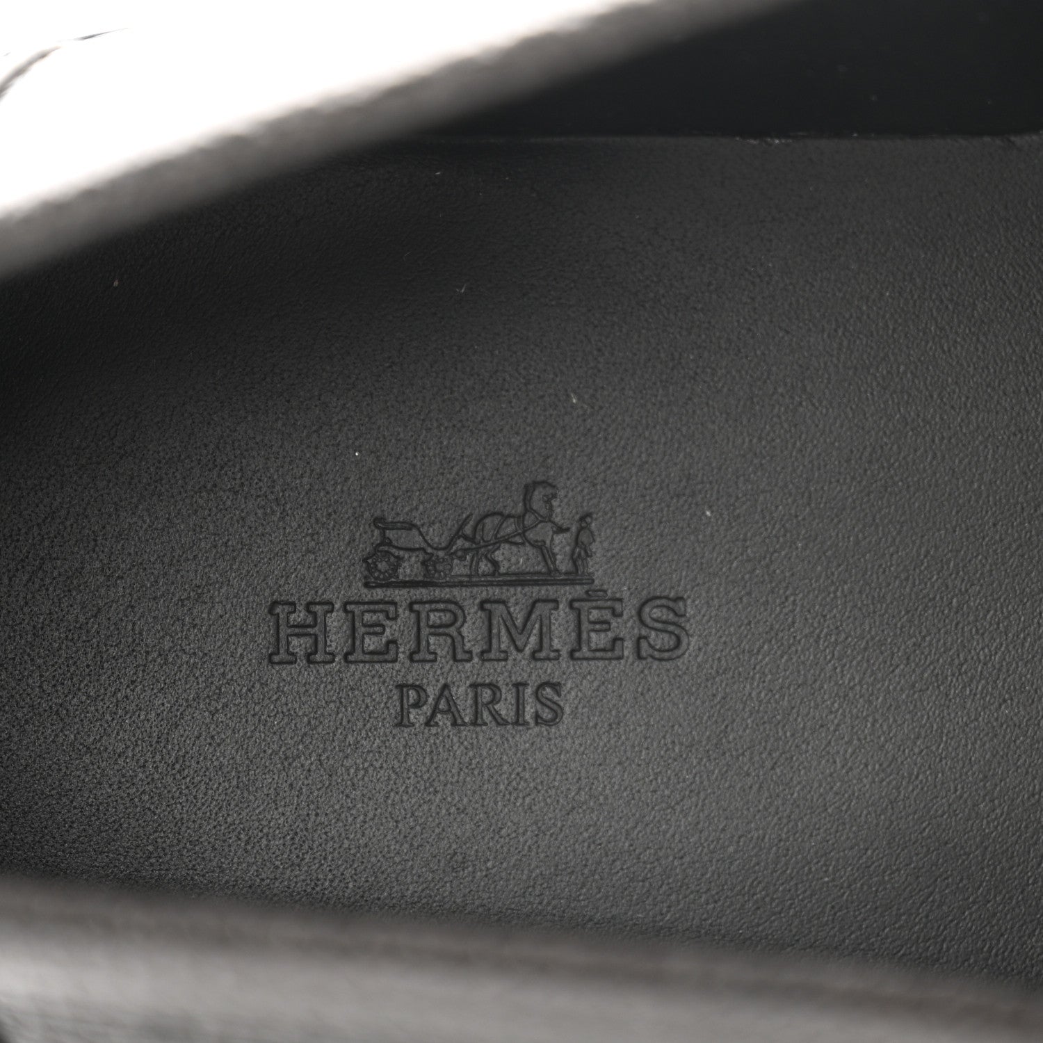 Hermes Buffalo Mens Klement Loafers 44.5 Black 6 of 8