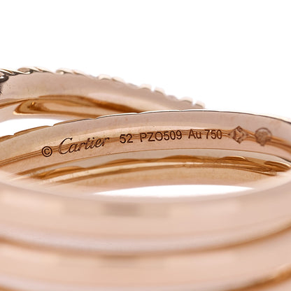 Cartier 18K Pink Gold Diamond Etincelle de Cartier Semi Paved Ring 52 6 4 of 5