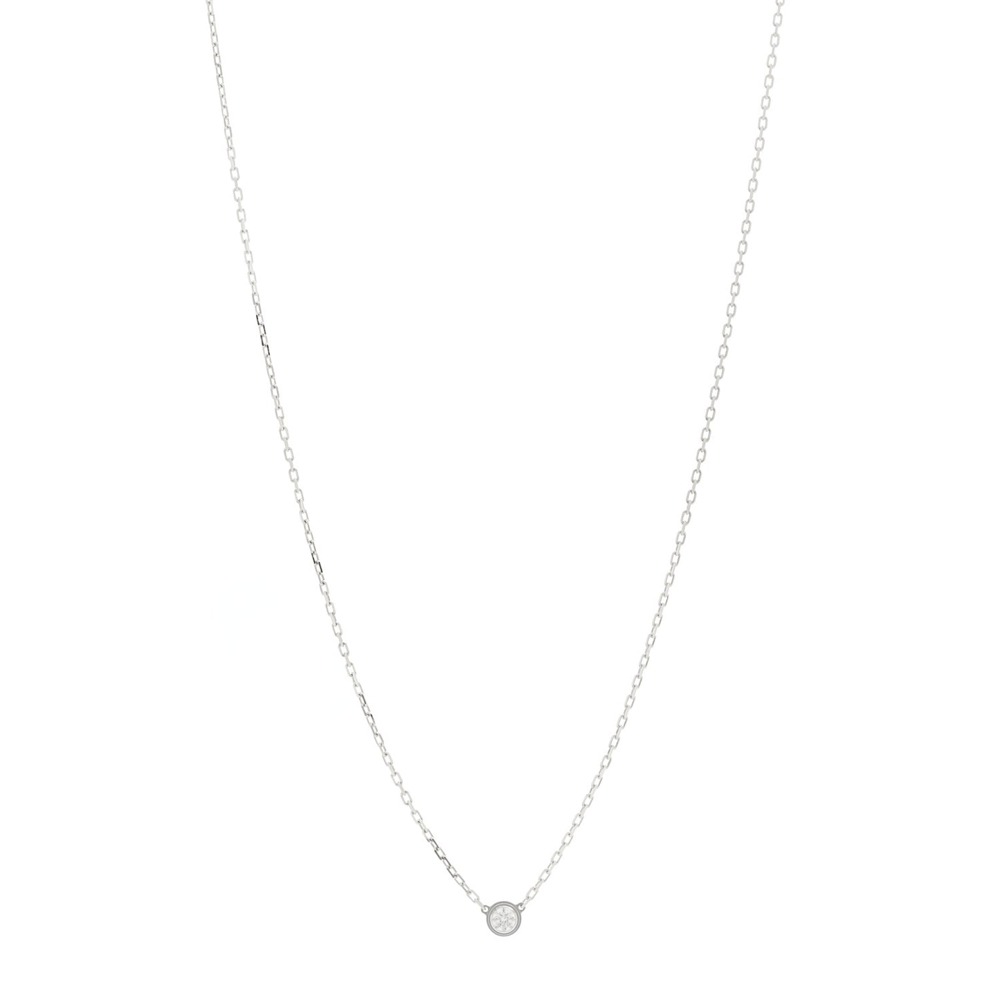 18K White Gold Diamond SM D'Amour Pendant Necklace