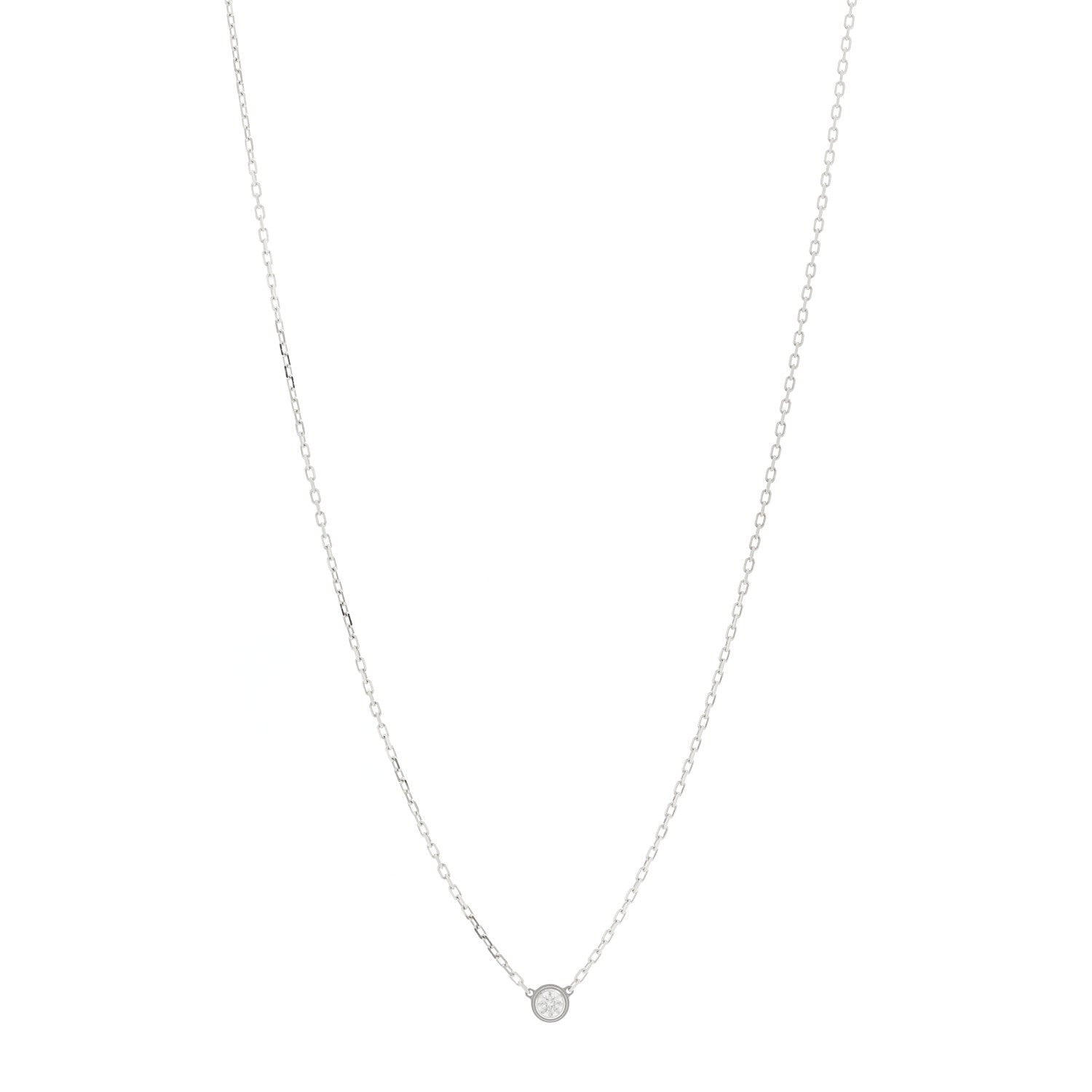 Cartier 18K White Gold Diamond SM D'Amour Pendant Necklace 1 of 6