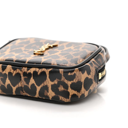 Saint Laurent Calfskin Heart Leopard Print Monogram Baby Lou Camera Bag Toffee 10 of 10