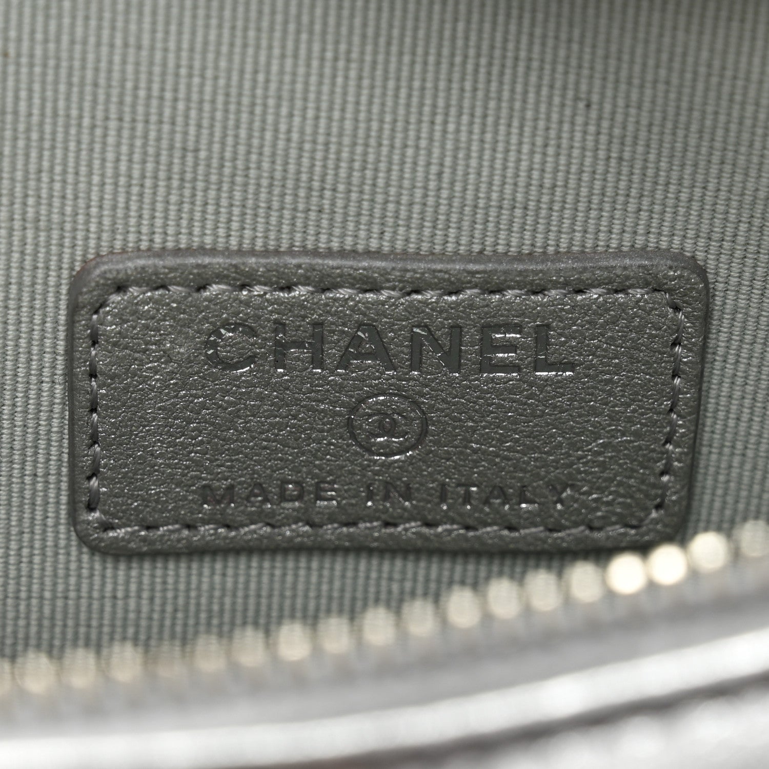 Chanel Metallic Lambskin Quilted CC In Love Heart Clutch With Chain Silver 6 of 10