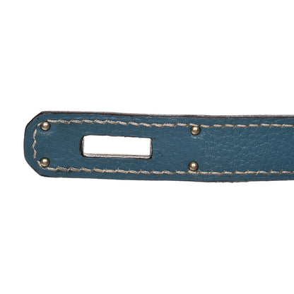 Hermes Taurillon Clemence Birkin 30 Blue Jean 19 of 35