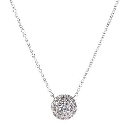 Tiffany Platinum Diamond Soleste Pendant Necklace 4 of 7