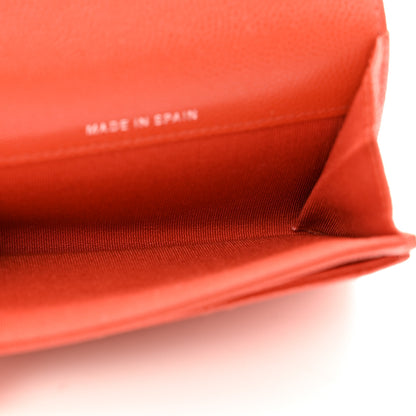Chanel Caviar Quilted Flap Card Holder Orange 5 of 9