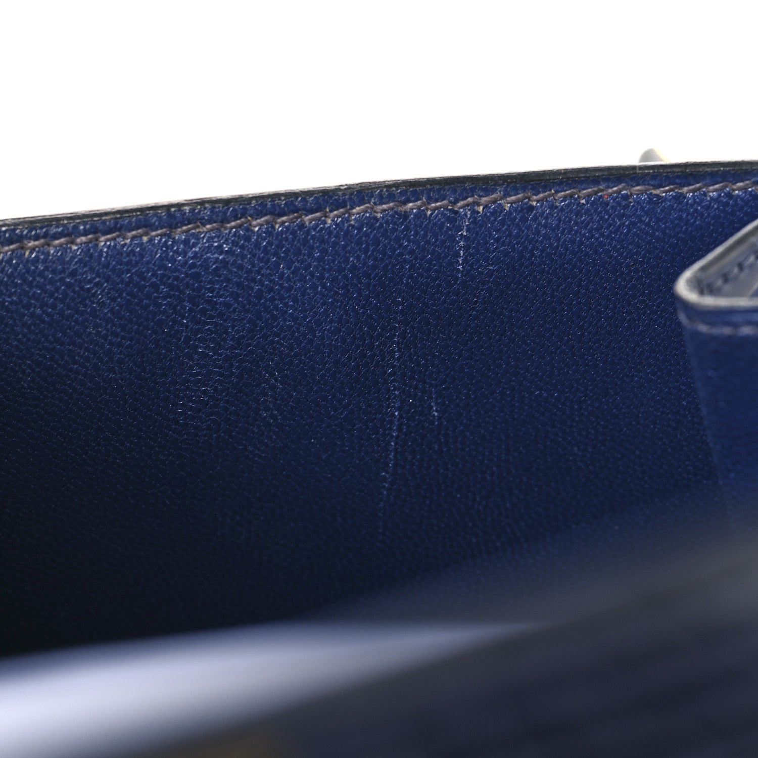 Hermes Shiny Crocodile Mini Kelly Sellier 20 Bleu Marine 13 of 19