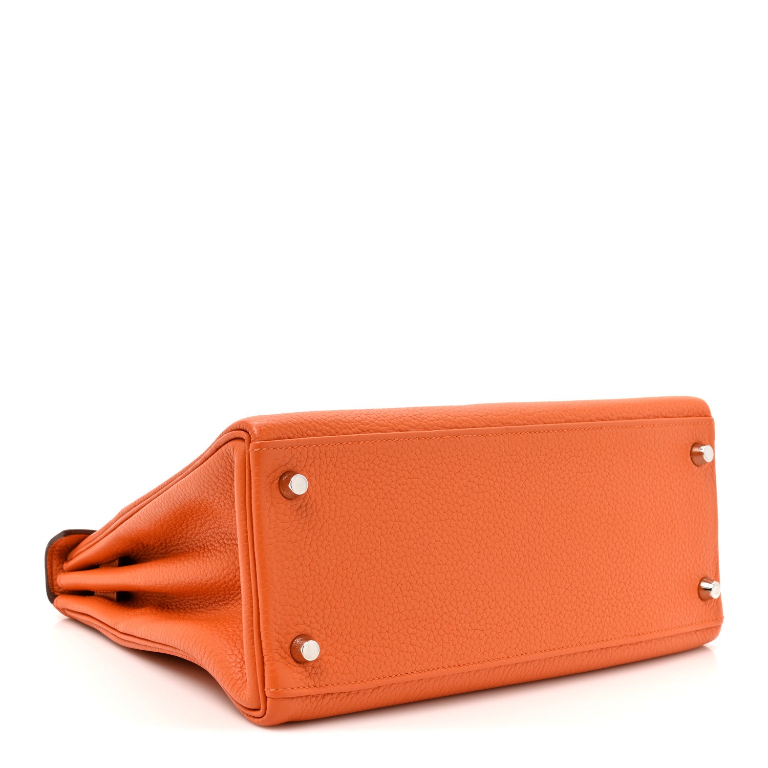 Hermes Taurillon Clemence Kelly Retourne 28 Orange 4 of 10