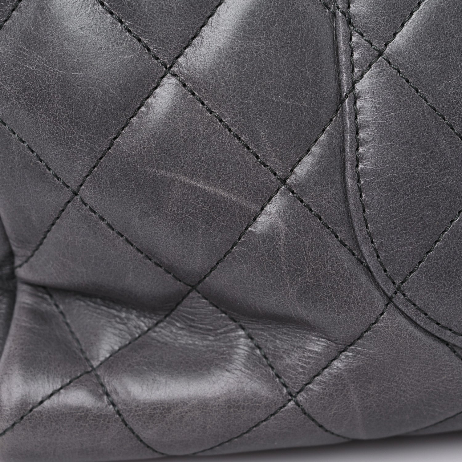 Chanel Glazed Calfskin Quilted Large CC Delivery Tote Grey 15 of 18