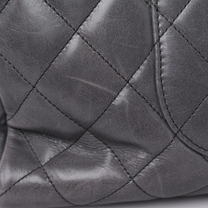 Chanel Glazed Calfskin Quilted Large CC Delivery Tote Grey 15 of 18