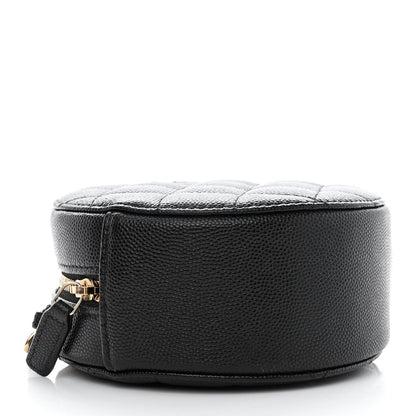 Chanel Caviar Quilted Round Clutch With Chain Black 4 of 11