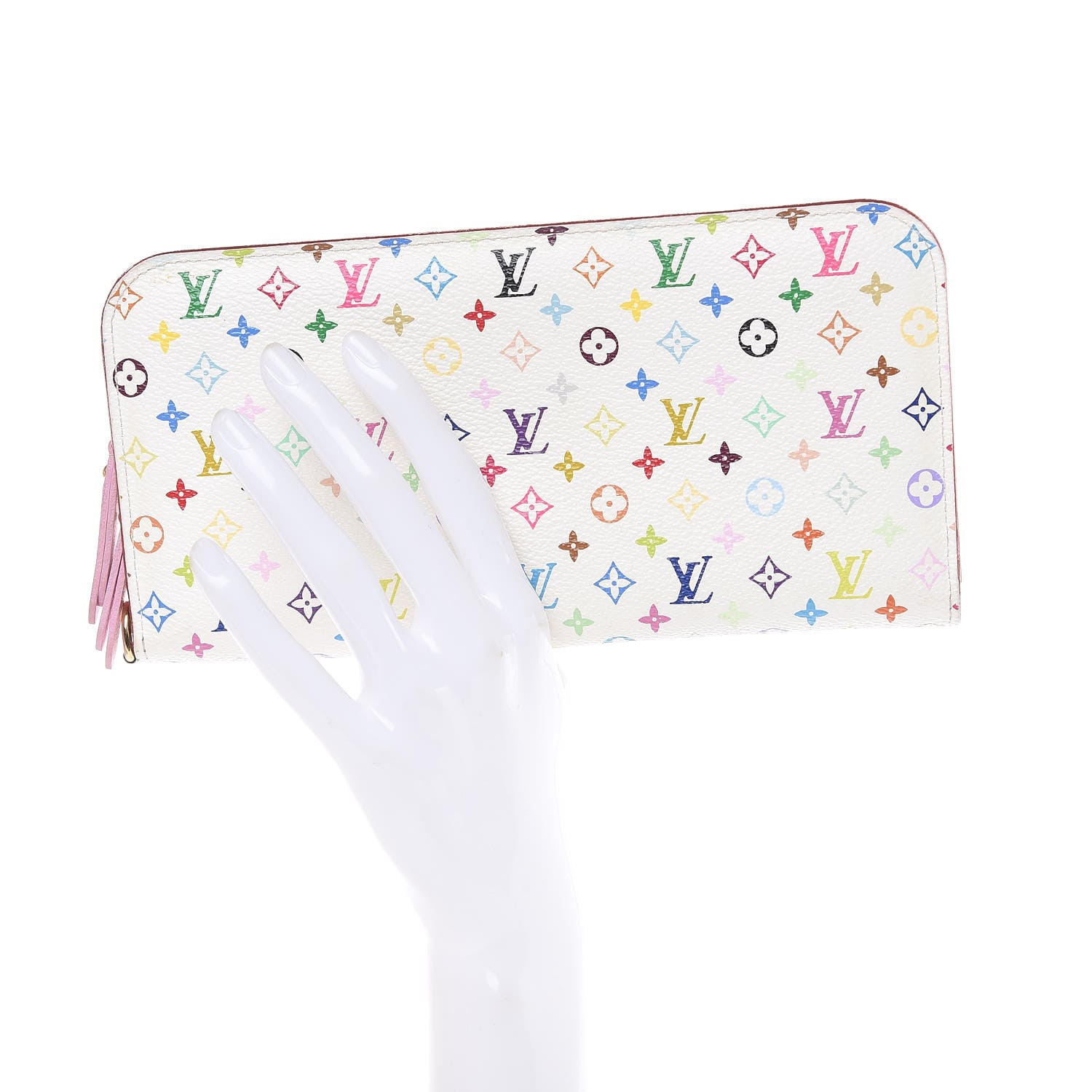 Louis Vuitton Monogram Multicolor Insolite Wallet White Litchi 2 of 11
