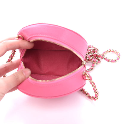 Chanel Caviar Quilted Round Clutch With Chain Pink 4 of 10