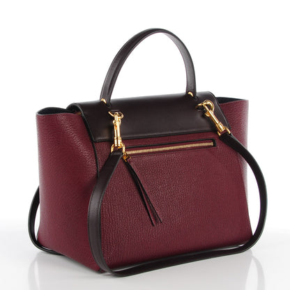 Celine Goatskin Smooth Calfskin Mini Belt Bag Burgundy 3 of 10