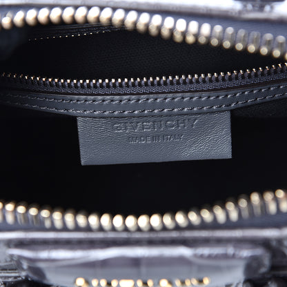 Givenchy Calfskin Crocodile Embossed Mini Antigona Storm Grey 6 of 10