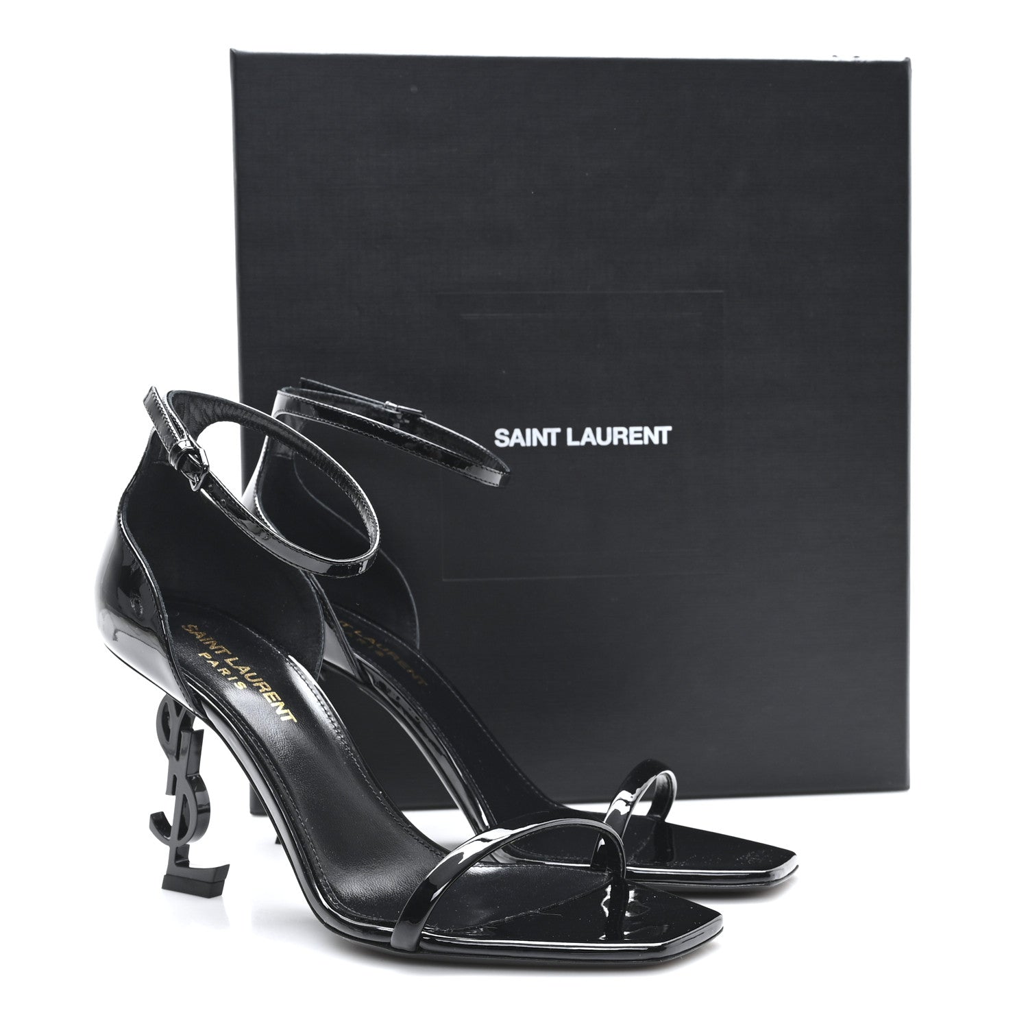Saint Laurent Vernice Chiffon Opyum 85 Sandals 37 Black 10 of 10