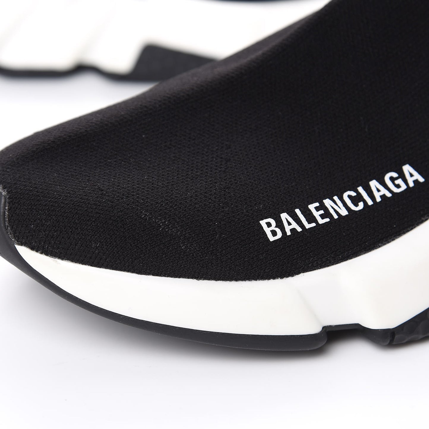 Neoprene Knit Womens Speed Sneakers 37 Black White