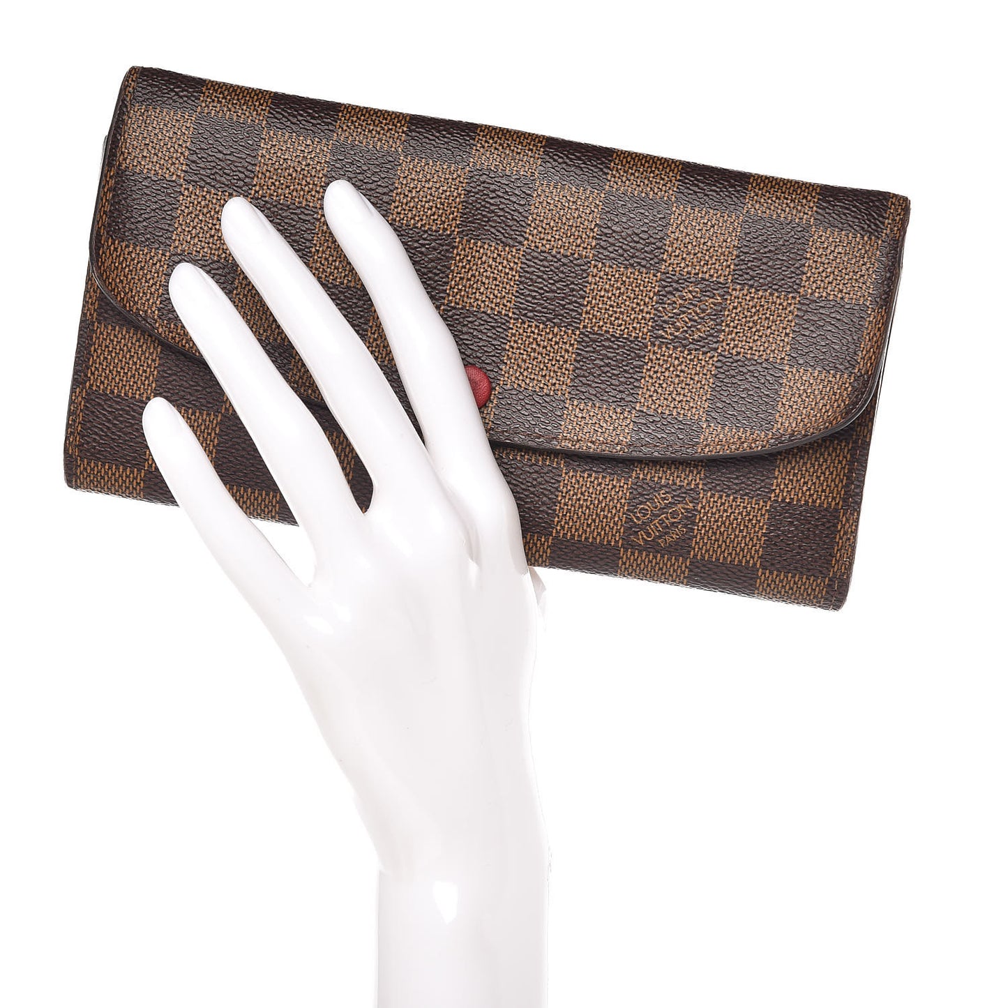 Damier Ebene Emilie Wallet Red