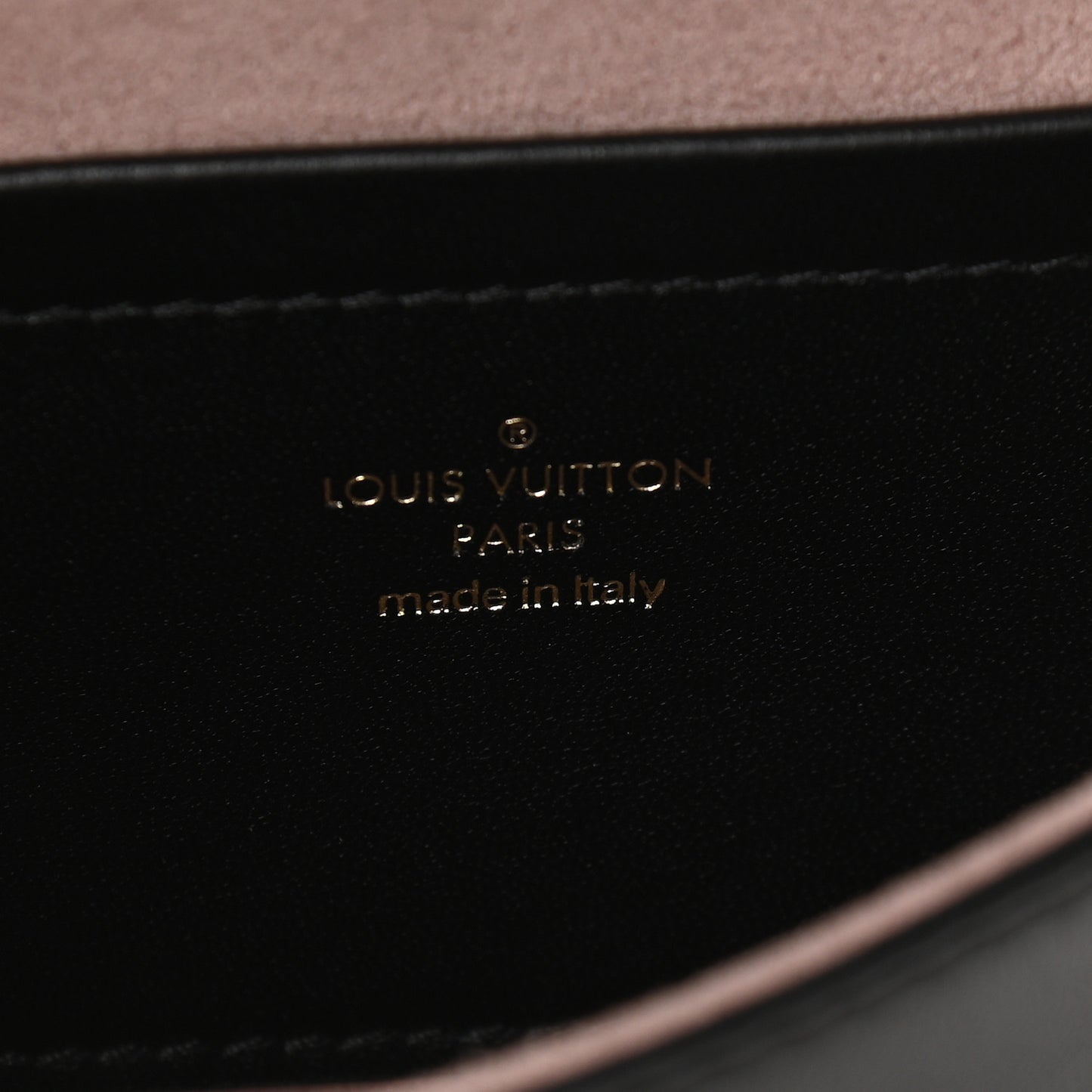 Lambskin Embossed Monogram Pochette Coussin Black