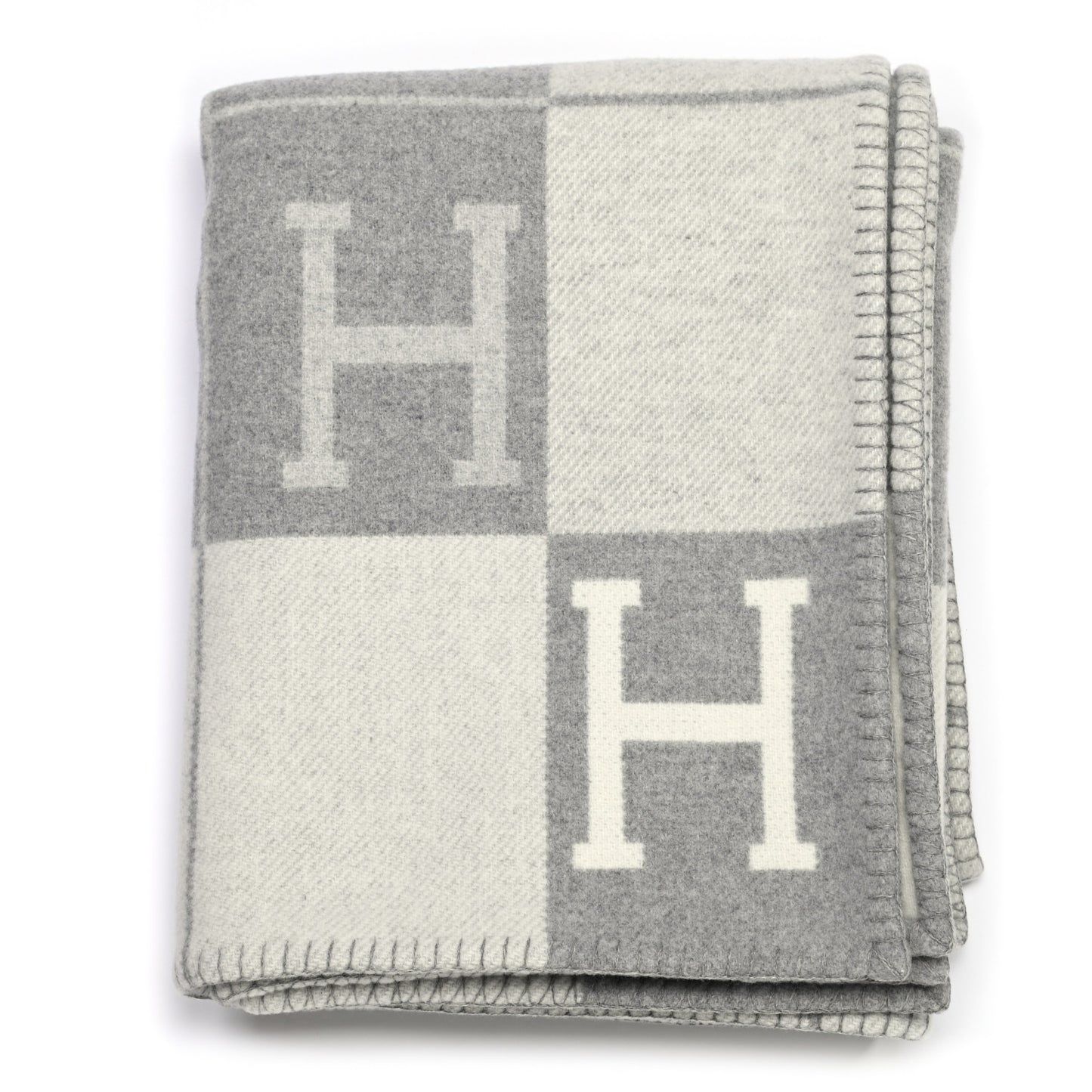 Wool Cashmere Avalon III Blanket Ecru Gris Clair