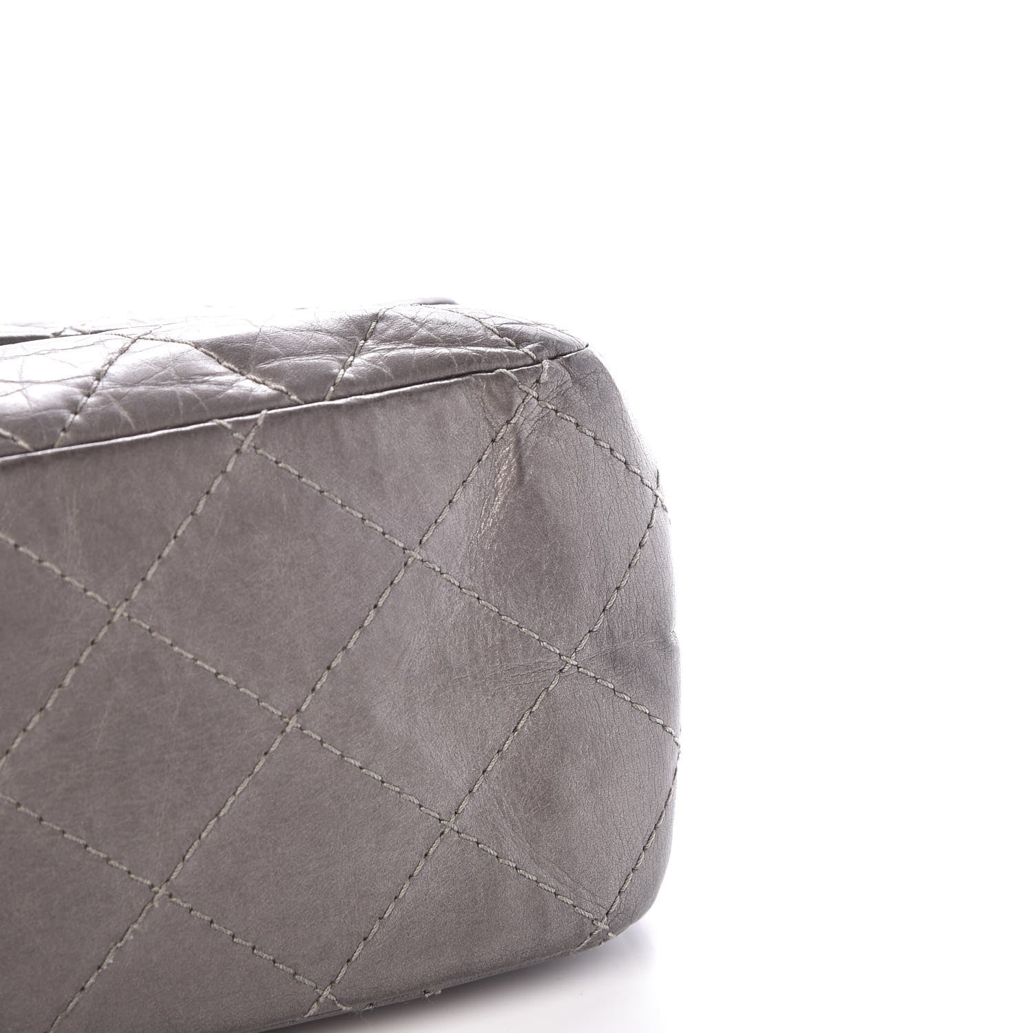 Chanel Metallic Aged Calfskin Quilted 2.55 Reissue 227 Flap Dark Silver 9 of 15