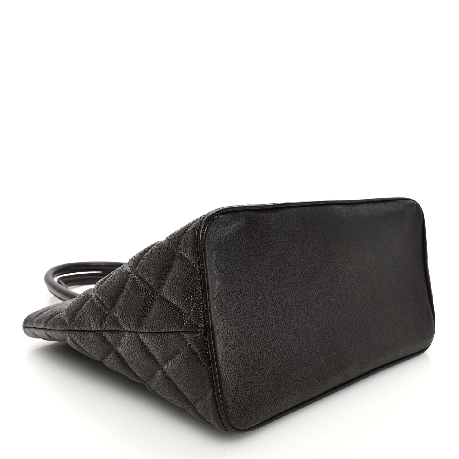 Chanel Caviar Quilted Medallion Tote Dark Brown 4 of 10