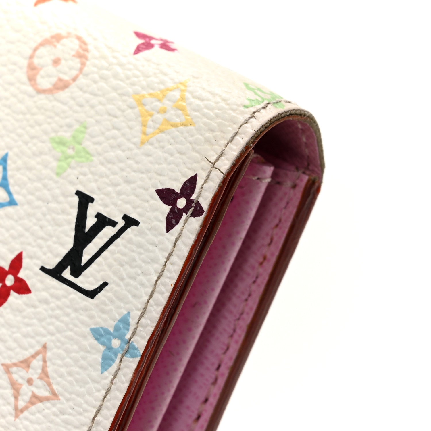 Louis Vuitton Monogram Multicolor Sarah Wallet White Litchi 12 of 13