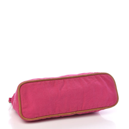 Hermes Cotton Canvas Bolide Travel Cosmetic Pouch MM Hibiscus 4 of 10