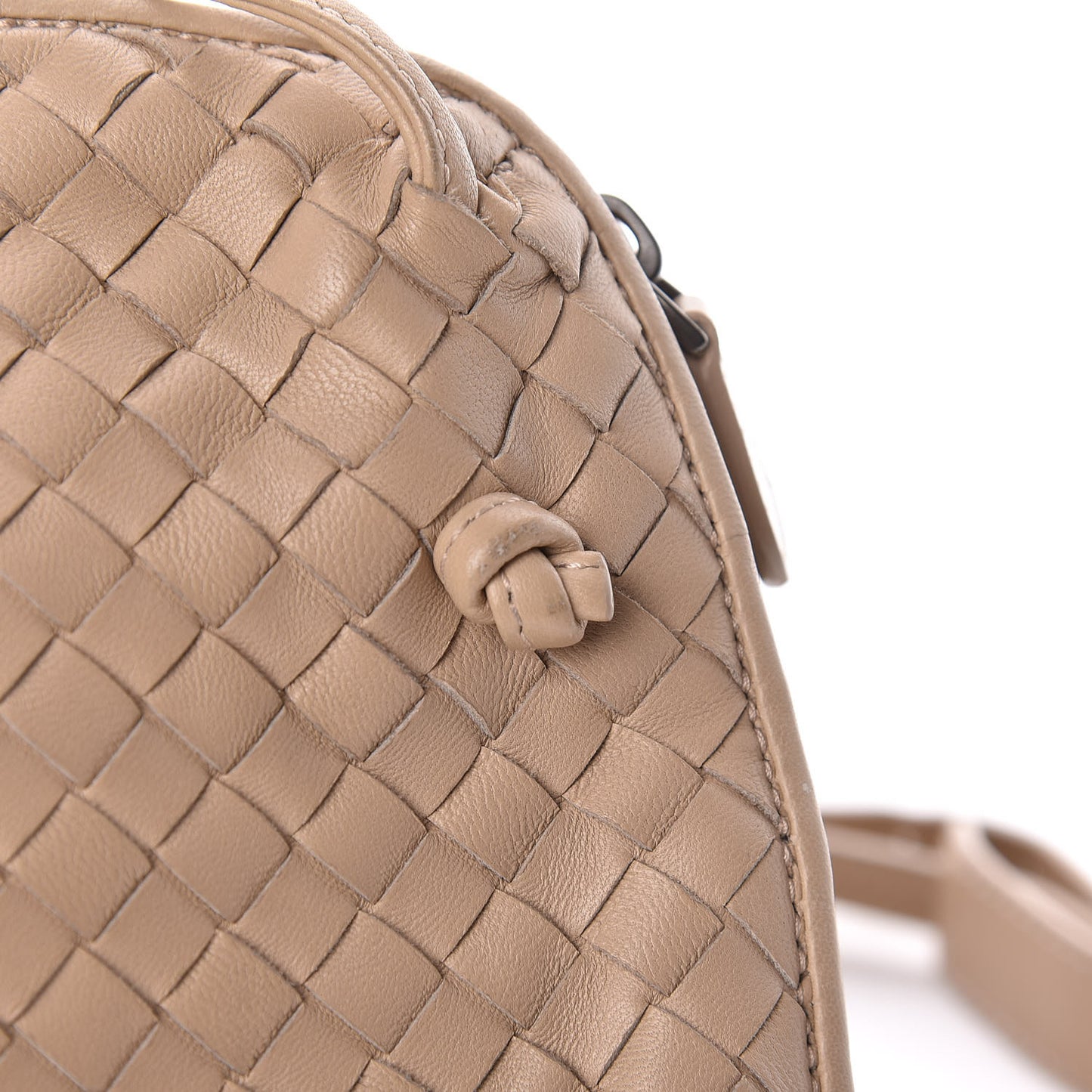 Nappa Intrecciato Pillow Crossbody Messenger Mink