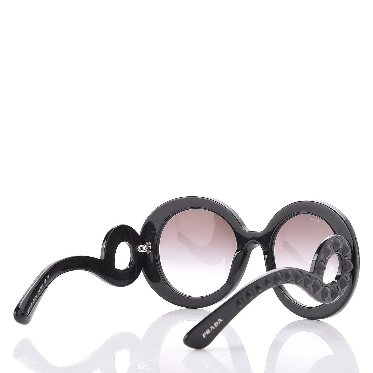 Prada Crystal Baroque Sunglasses SPR 31P Black 4 of 8