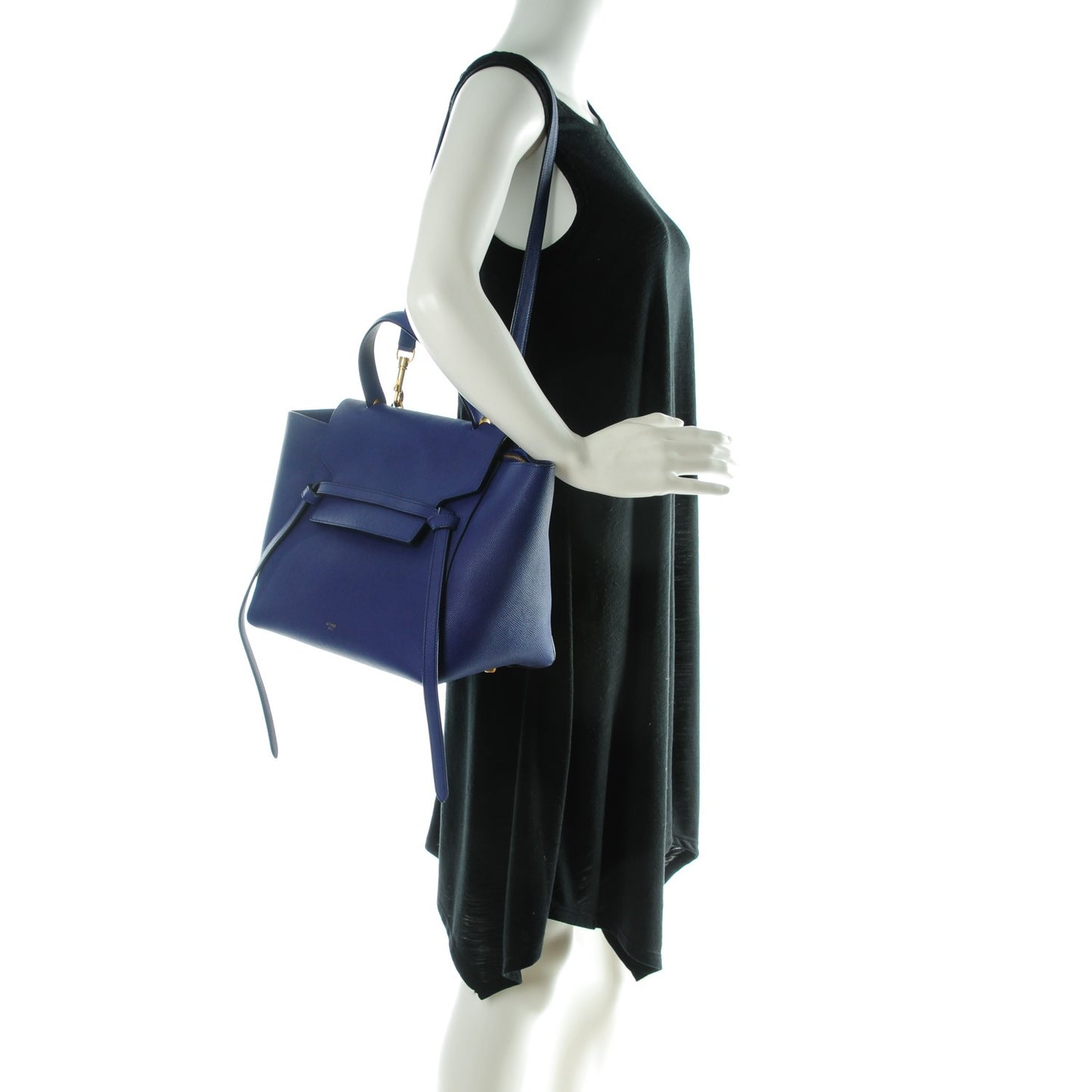 Grained Calfskin Mini Belt Bag Indigo