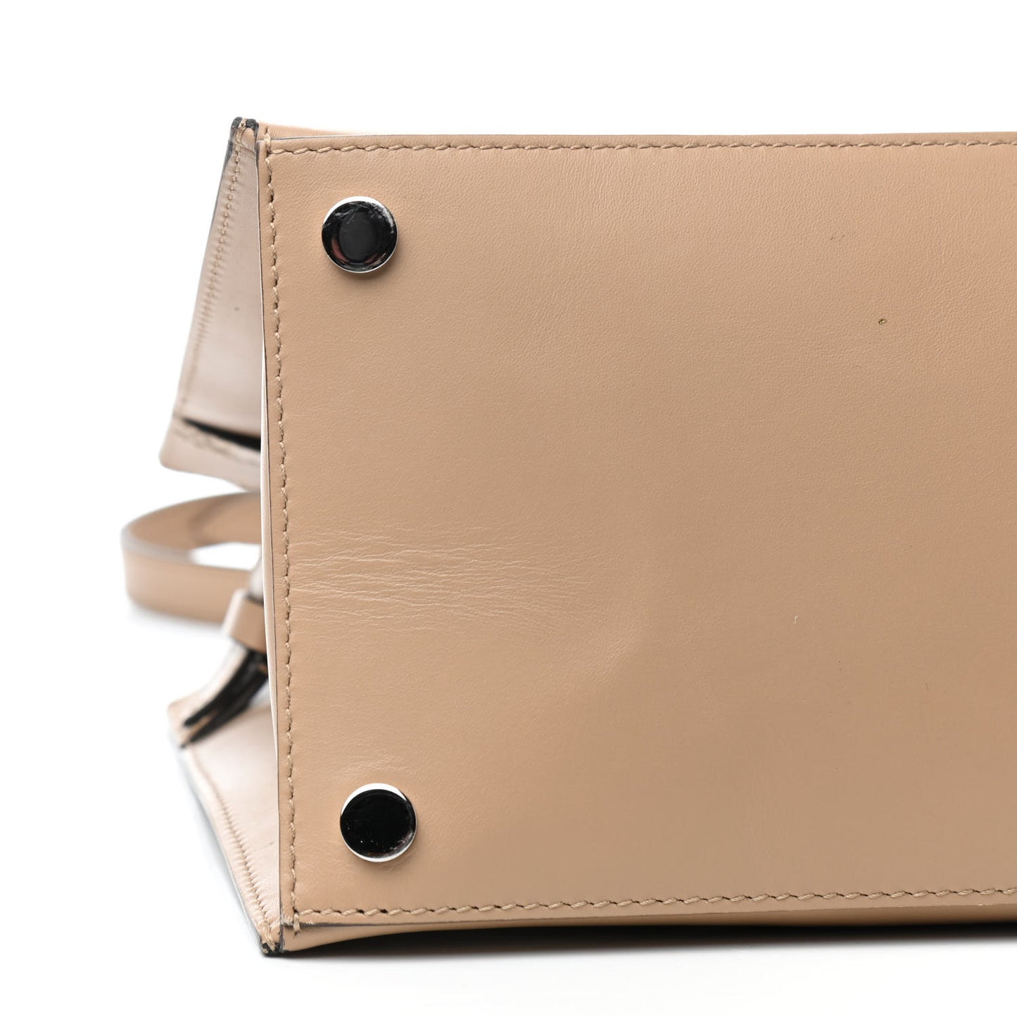 Smooth Calfskin Ostrich Padlock Work XS Outremer Beige Camel