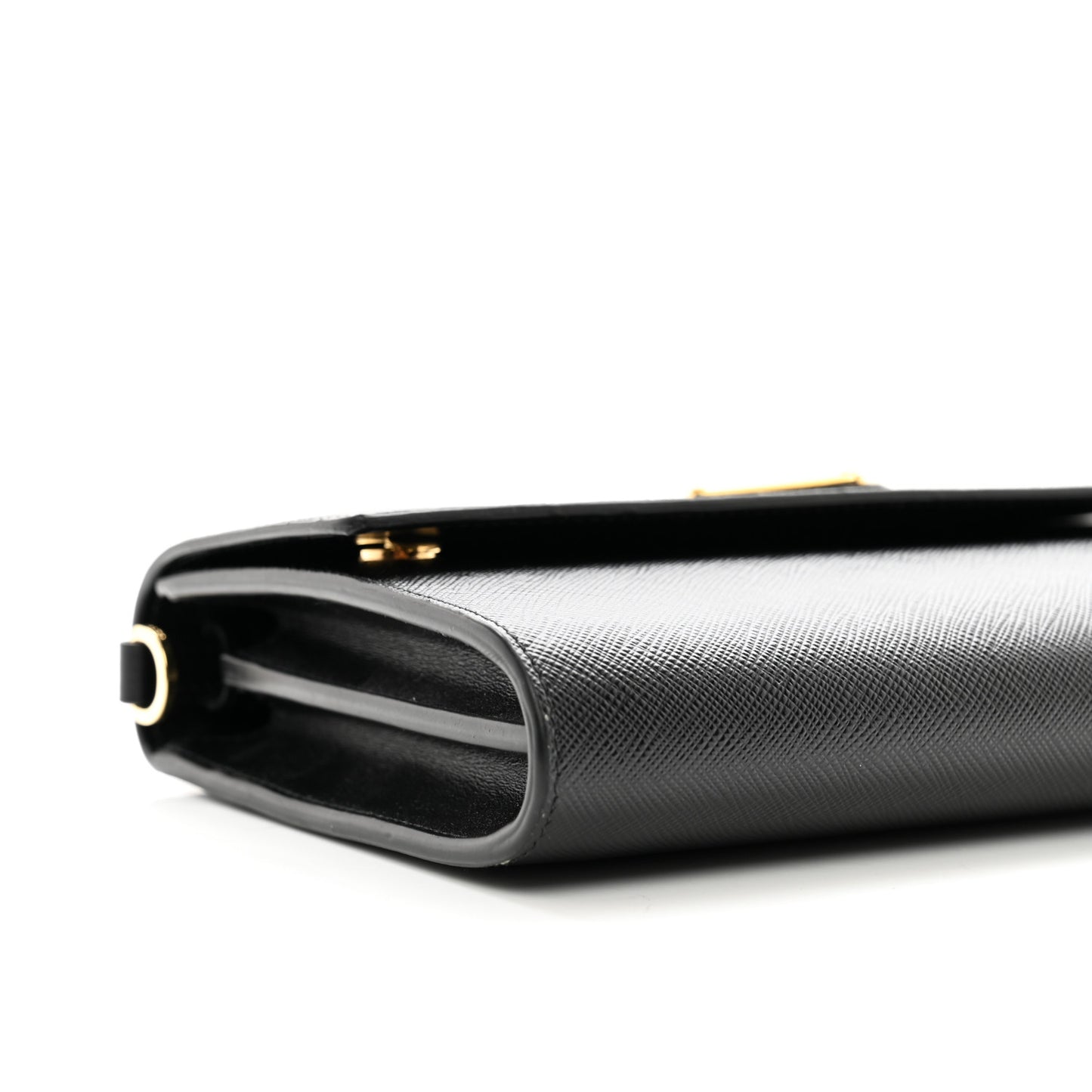 Saffiano Wallet With Shoulder Strap Black