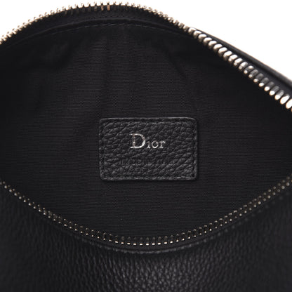 Christian Dior HOMME Grained Calfskin Mens Roller Pouch Black 5 of 8