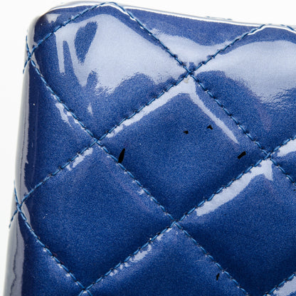 Chanel Patent Quilted Key Holder Case Blue 8 of 8