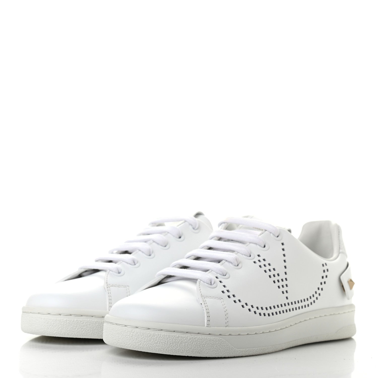 Valentino Garavani Calfskin Womens Backnet Sneakers 36 White 4 of 8