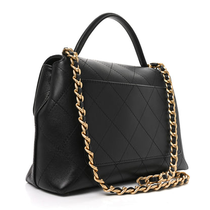 Chanel Calfskin Large Top Handle Flap Black 3 of 10