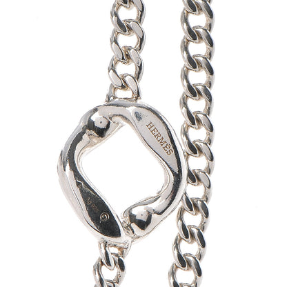 Hermes Sterling Silver Curb Chain Long Necklace 160 5 of 5