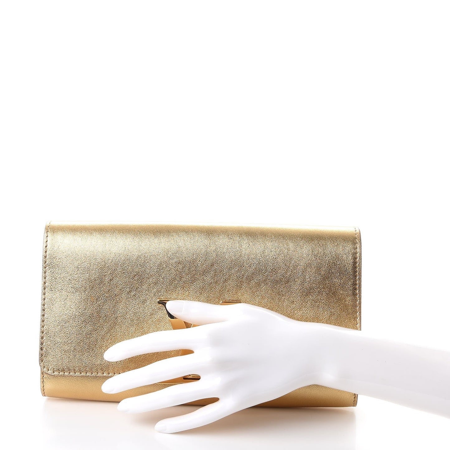 Calfskin Neo Sobe Louise EW Clutch Gold