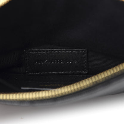 Saint Laurent Grain De Poudre Chevron Monogram Bill Pouch Black 7 of 8