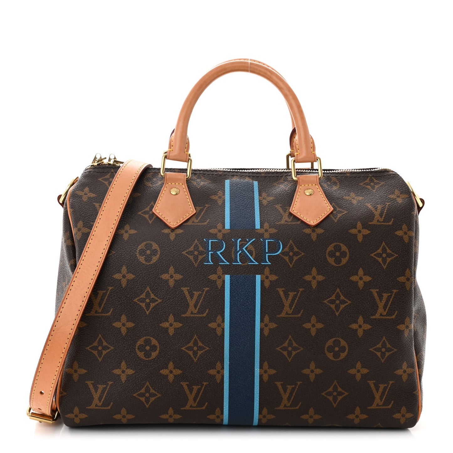 Monogram My LV Heritage Speedy Bandouliere 30 Marine Blue Clair