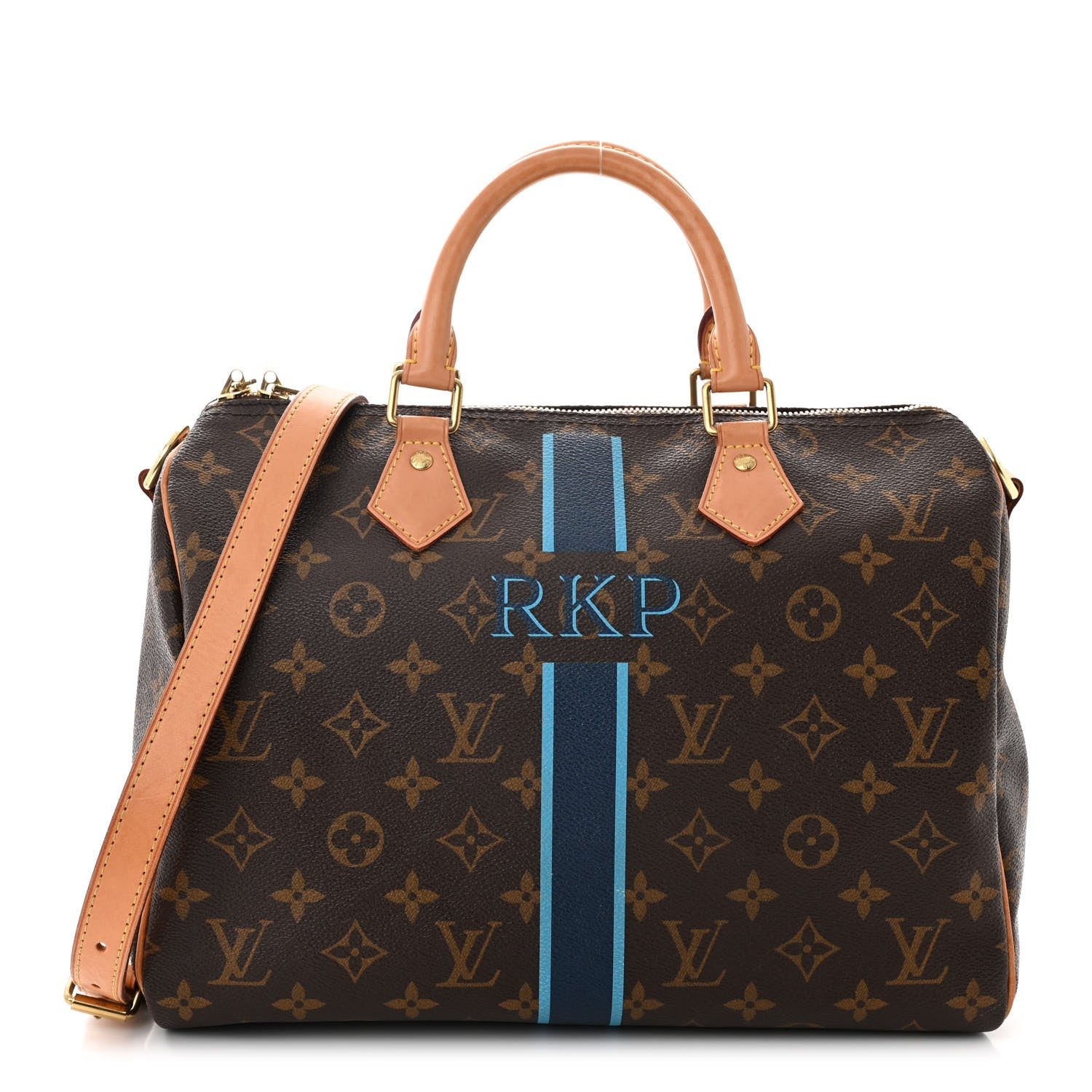 Louis Vuitton Monogram My LV Heritage Speedy Bandouliere 30 Marine Blue Clair 1 of 12