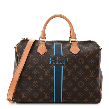 Louis Vuitton Monogram My LV Heritage Speedy Bandouliere 30 Marine Blue Clair 1 of 12