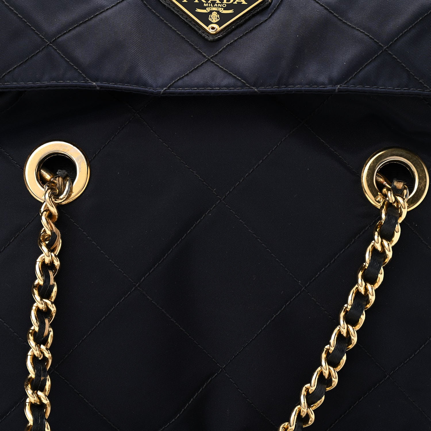 Prada Nylon Tessuto Impuntu Quilted Flap Shoulder Bag Blue 8 of 10