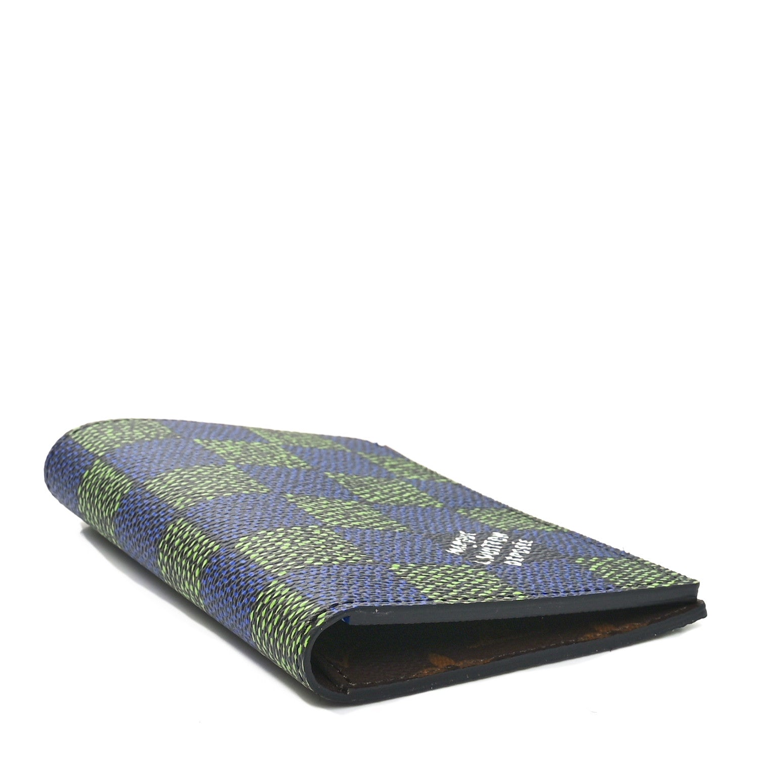 Louis Vuitton Damier Heritage Pocket Organizer Blue Green 4 of 9