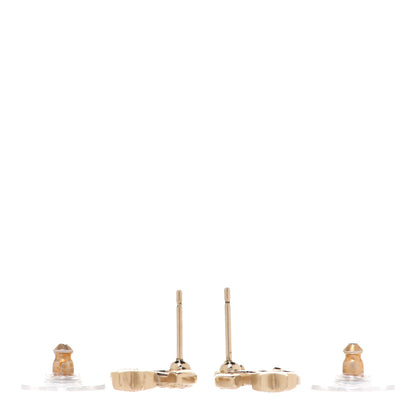 Chanel Crystal CC Starfall Earrings Gold 3 of 5